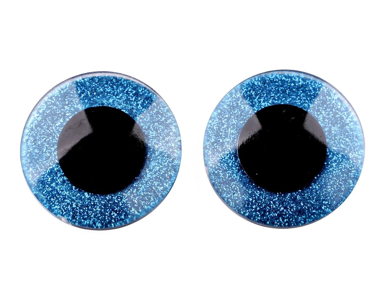 Bild mit Spielzeugaugen Ø40 mm mit Glitzer (2 Paare im Pack) – erhältlich bei Šarlotes audumi