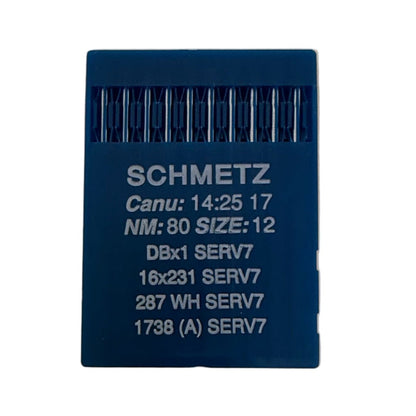 Image de l’aiguille pour machine à coudre industrielle SCHMETZ DBx1 (1738) SERV 7 universelle - 10 pcs – disponible chez Šarlotes audumi