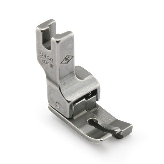 alt
Image of an industrial sewing machine presser foot - compensating right, 3.0 mm – available at Šarlotes audumi