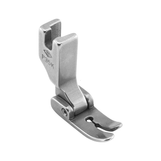Image with industrial sewing machine presser foot - for straight stitch on delicate fabrics – available at Charlotte's Fabrics