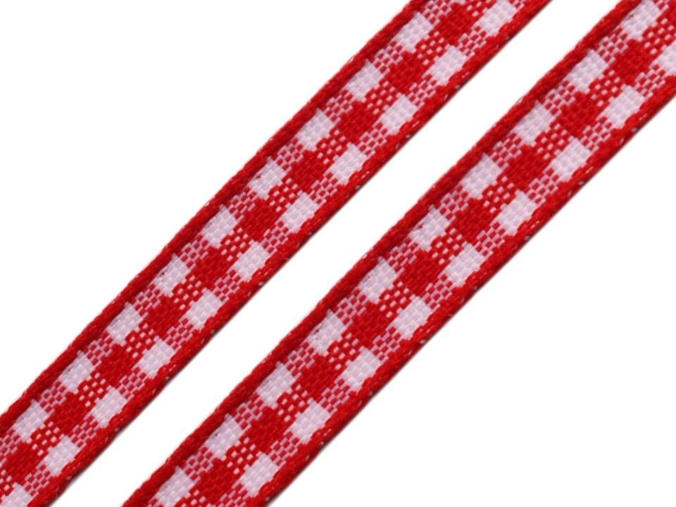 Ruban décoratif à carreaux | 6 mm 20 m paquet | tons variés – disponible chez Charlotte textiles