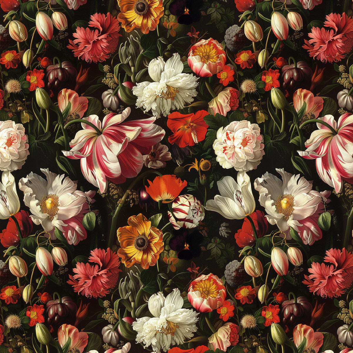 Cotton Loopback Jersey - Baroque Flowers