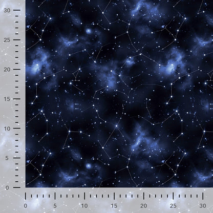 Cotton loop-knit with insulation - constellations
