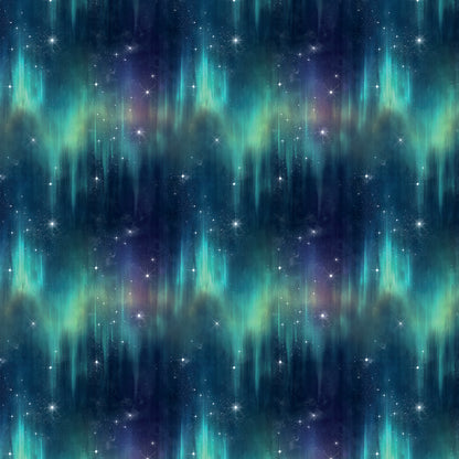 Cotton Loopback Knit with Insulation - Northern Lights