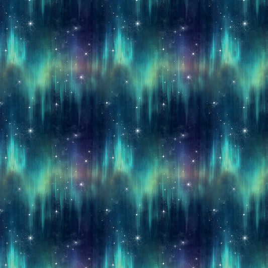 Cotton Loopback Knit with Insulation - Northern Lights