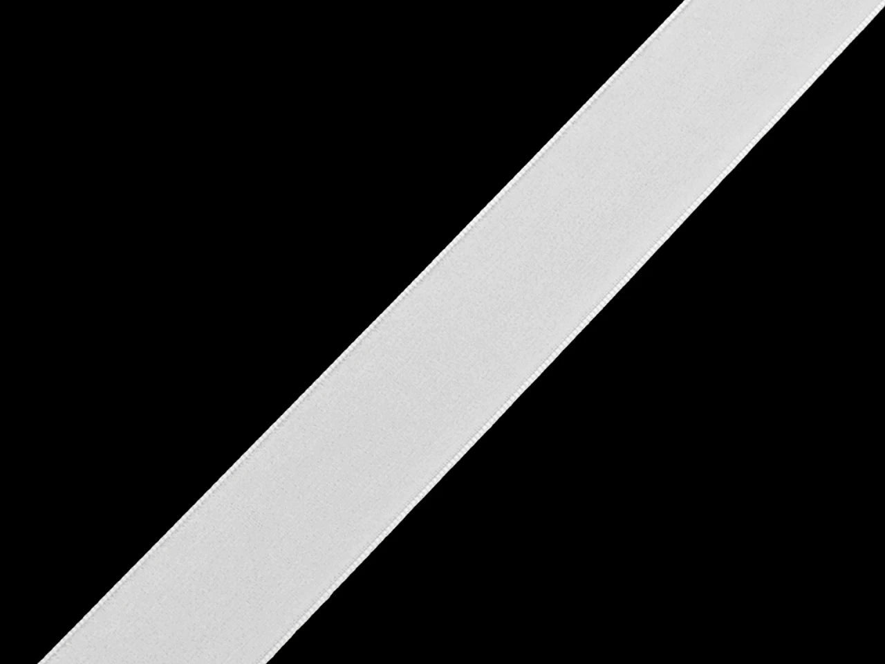 Image with Velvet ribbon 25 mm - white – available from Šarlotes audumi