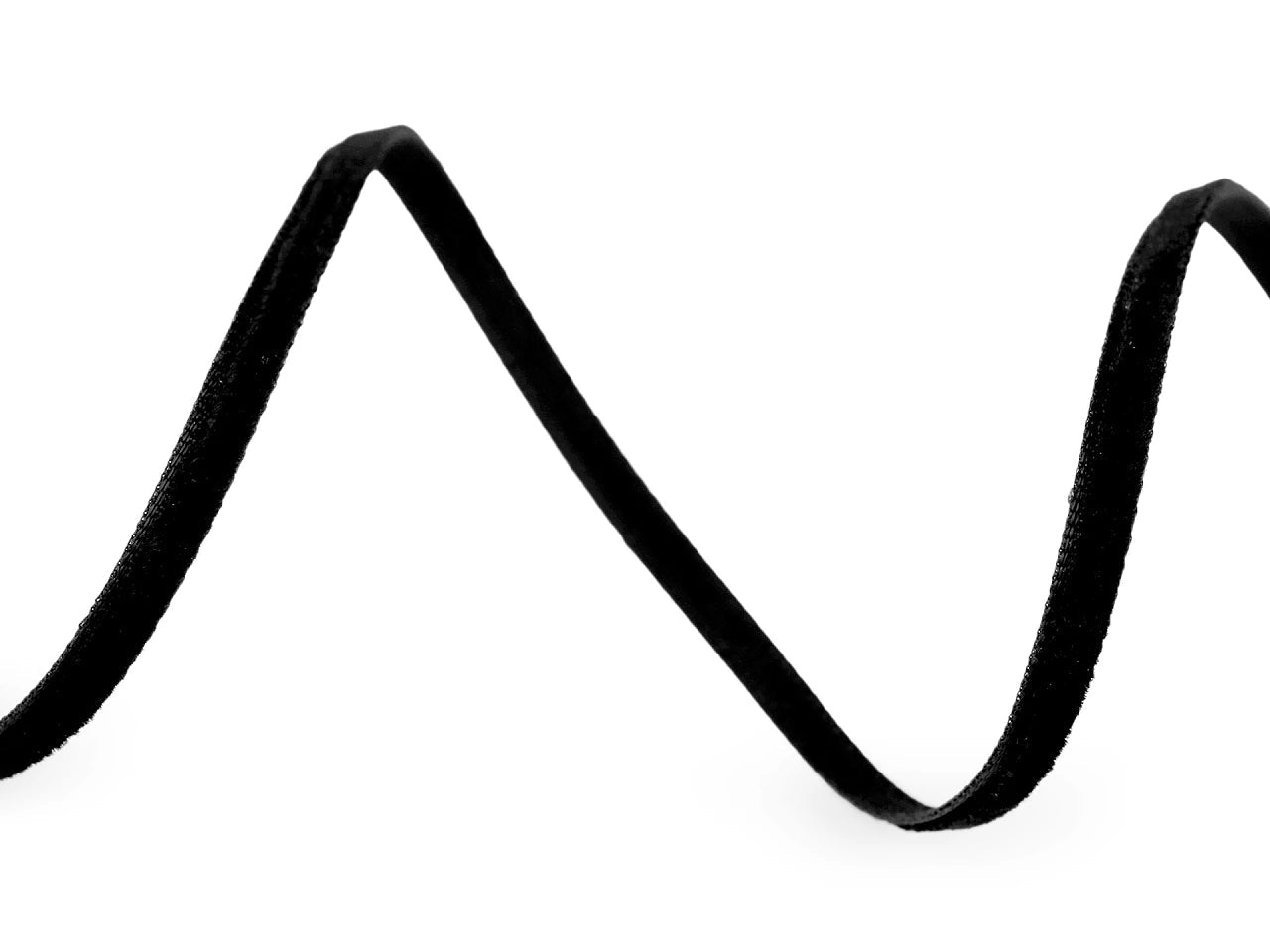 Image avec ruban de velours 3 mm - noir – disponible chez Šarlotes audumi