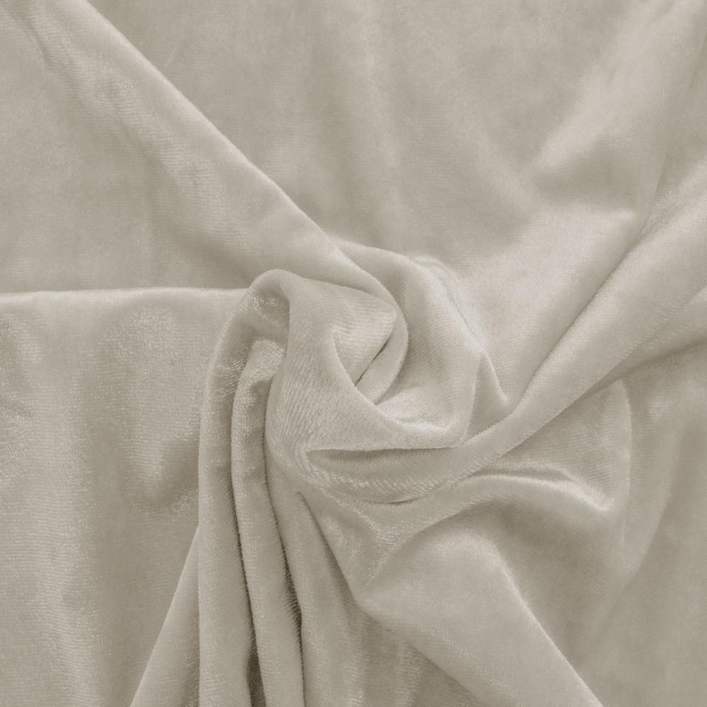 Image of velvet with elastane - cream 240 g/m² – available at Šarlotes audumi