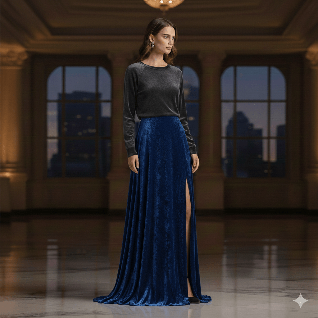 Image of velvet with elastane - grey 240 g/m² – available at Šarlotes audumi