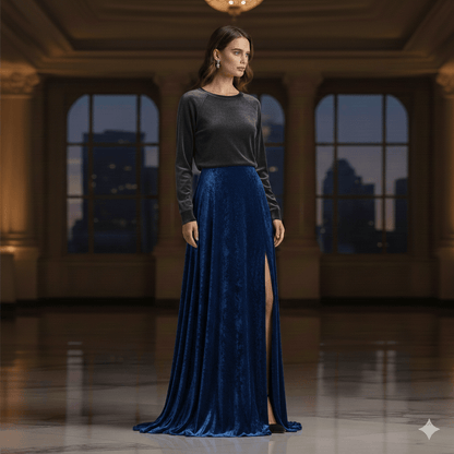 Image of velvet with elastane - grey 240 g/m² – available at Šarlotes audumi
