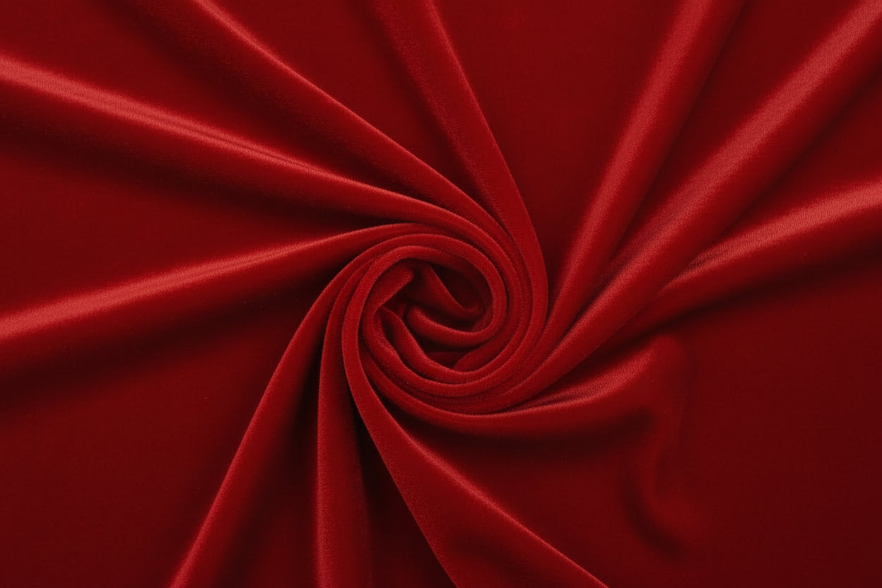 Image of velvet with elastane - red 240 g/m² – available at Šarlotes audumi