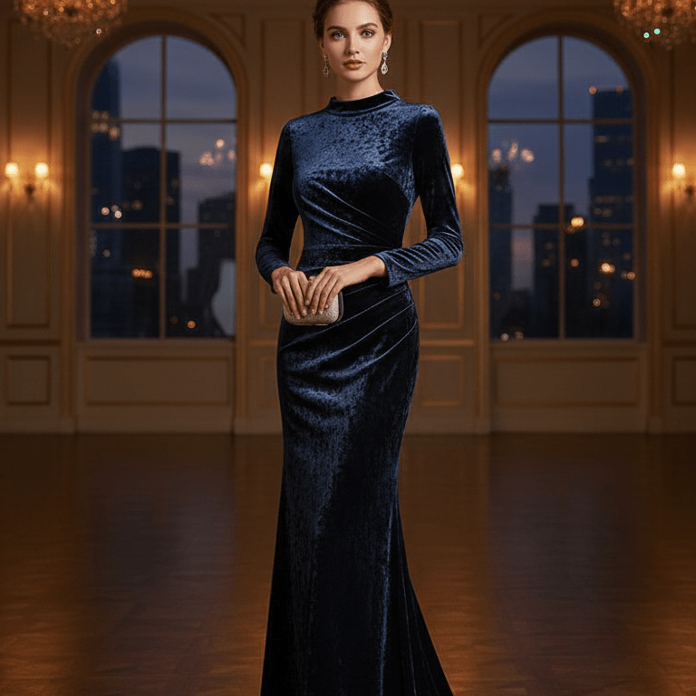 alt
Image of velvet with elastane - dark blue 240 g/m² – available at Šarlotes audumi