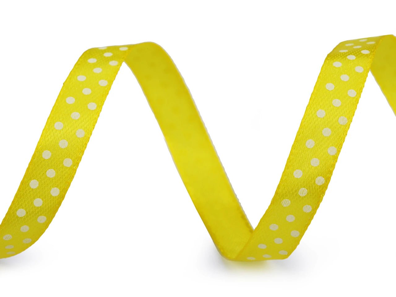 Image with satin ribbon with dots 10 mm (packaging 22.5 m) |various shades – available at Charlotte's Fabrics