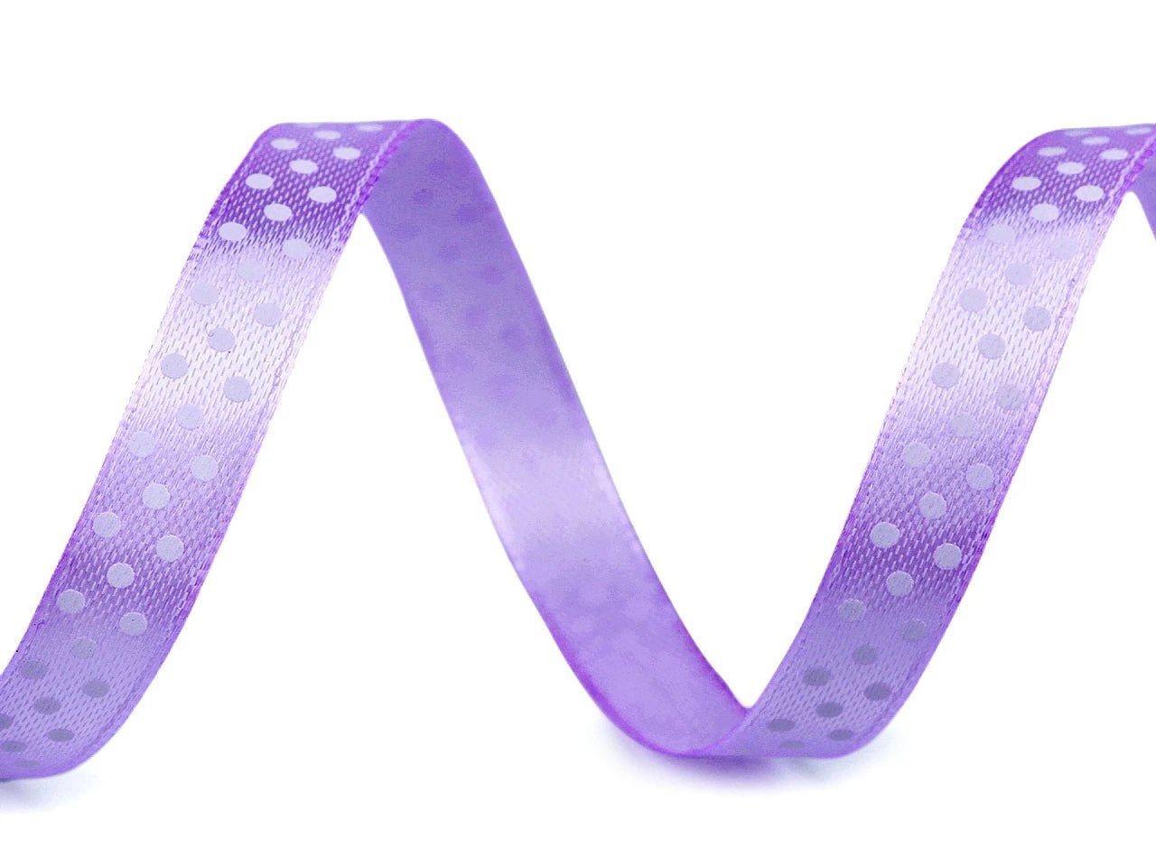 Attēls ar Satin ribbon with dots 10 mm (pack 22.5 m) | various shades – available at Šarlotes audumi