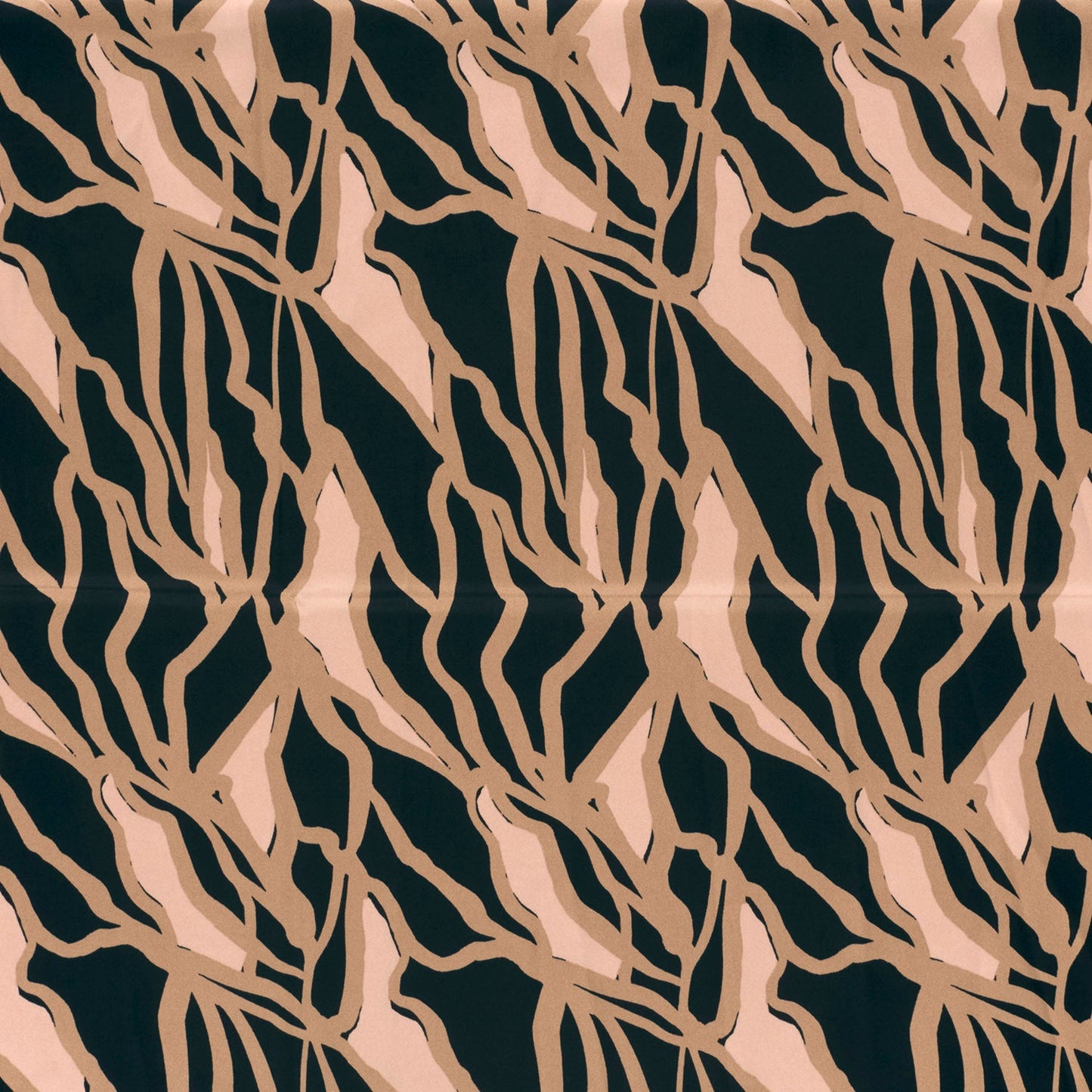 Image with Satin - abstract brown with black motif 185 g/m² – available at Šarlotes audumi