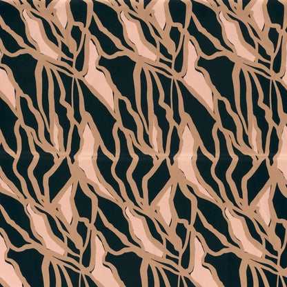 Image with Satin - abstract brown with black motif 185 g/m² – available at Šarlotes audumi