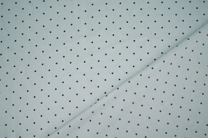 Satin with elastane - dots on a mint background 90 g/m²