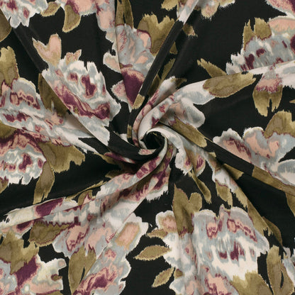 Image of Satin - flowers 110 g/m² – available at Šarlotes audumi