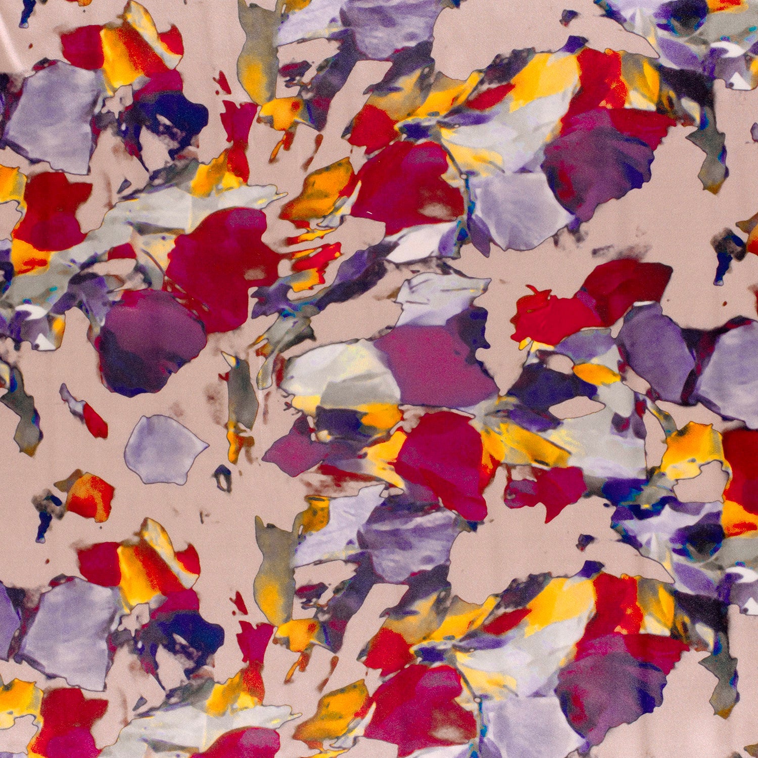 Image with Satin - pink abstract patterns 90 g/m² – available at Charlotte's Fabrics