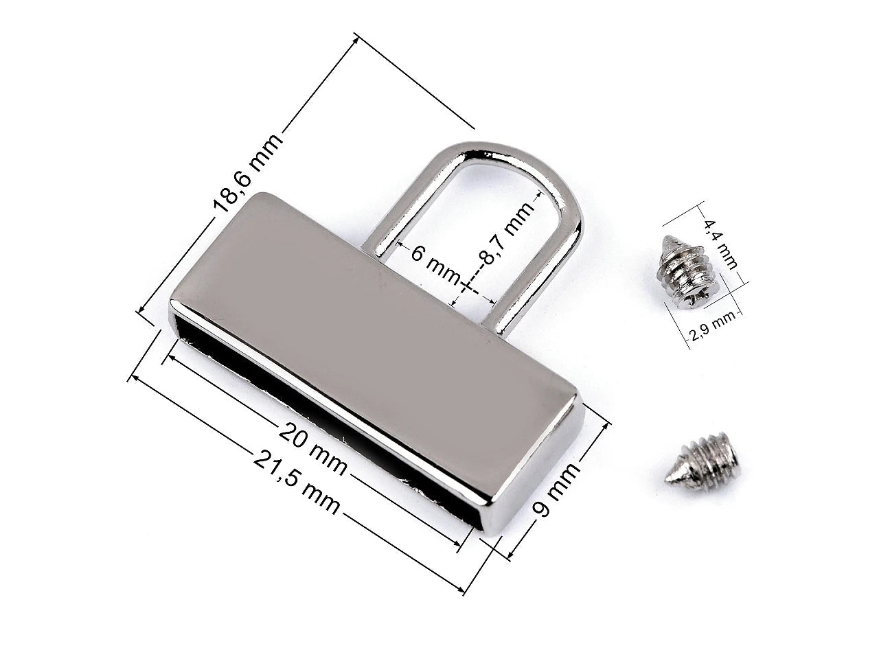Image avec attache d’extrémité pour sangle/bracelet avec boucle 20 mm|tons assortis – disponible chez Šarlotes audumi