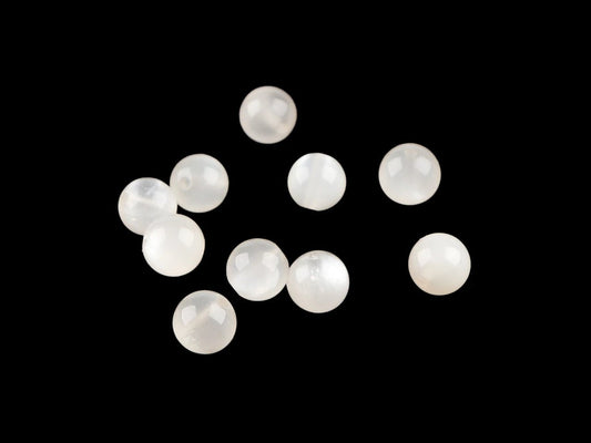 Perles en pierre de lune synthétique Ø6 mm | 10 pièces