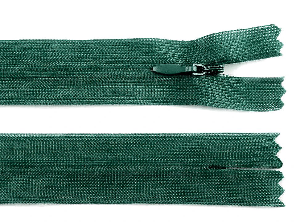 Hidden zipper - dark green