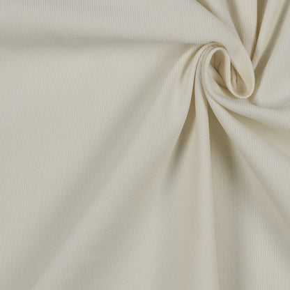 Fine cotton corduroy - milk white 145 g/m²