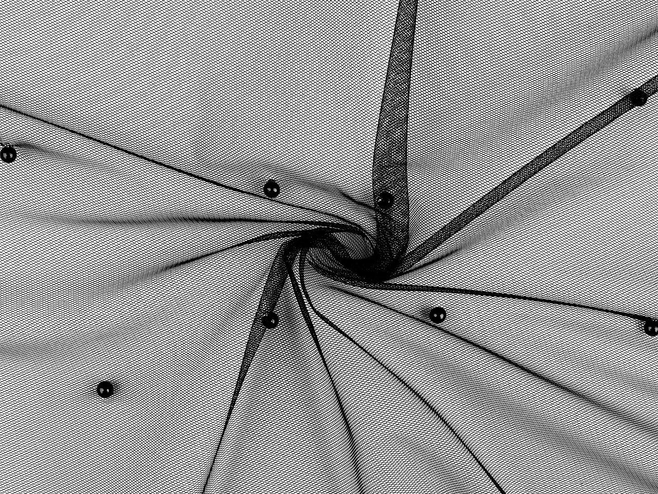 Image de tulle fin à perles 36 g/m² - noir – disponible chez Šarlotes audumi