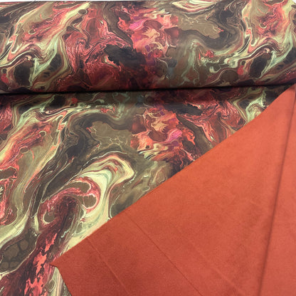 Tissu softshell avec élasthanne - aquarelle verte 310 g/m²