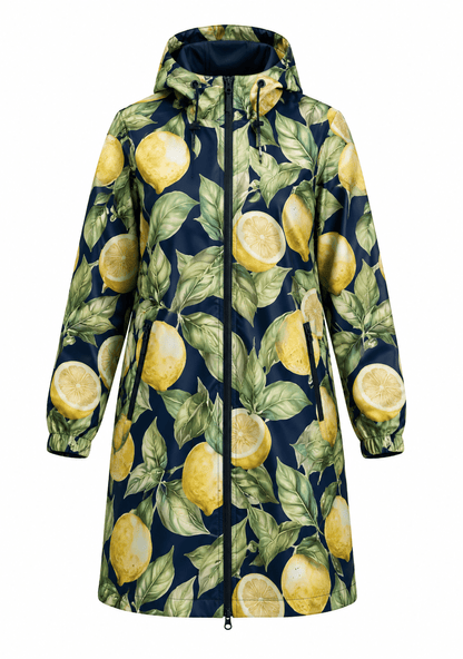 Image with softshell fabric - lemons 300 g/m² – available at Šarlotes audumi