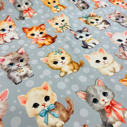 Image of Softshell fabric - cats 300 g/m² – available at Šarlotes audumi