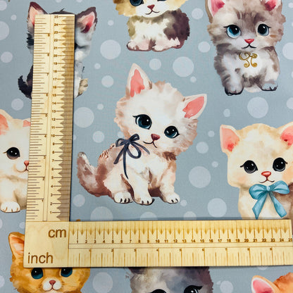 Image with Softshell fabric - cats 300 g/m² – available at Šarlotes fabrics