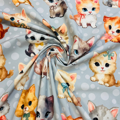Image with Softshell fabric - cats 300 g/m² – available at Charlotte's fabrics