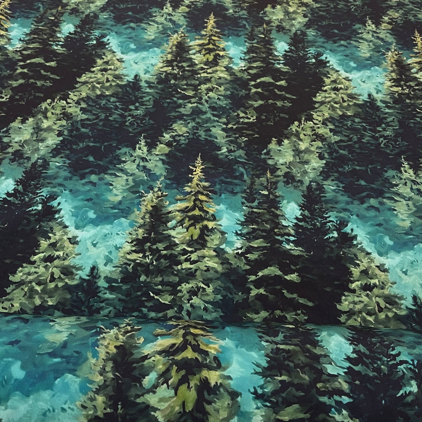 Image of Softshell fabric - Evergreen Forest 300 g/m² – available at Šarlotes audumi