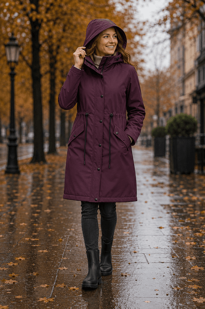 Image of waterproof softshell fabric – wine red, available online at Charlotte's Fabrics