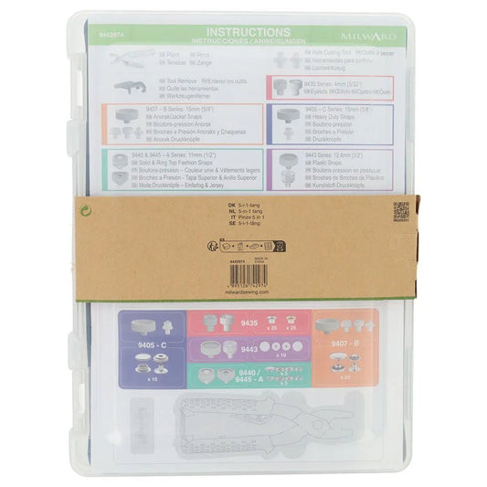 Image of 5-in-1 snap pliers with accessory set Milward – available at Charlotte Fabrics