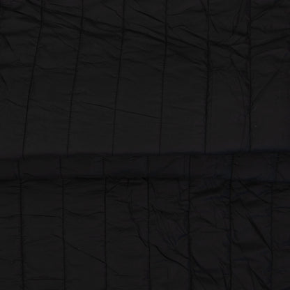 Image of quilted fabric with fleece lining - black, available online at Charlotte's Fabrics