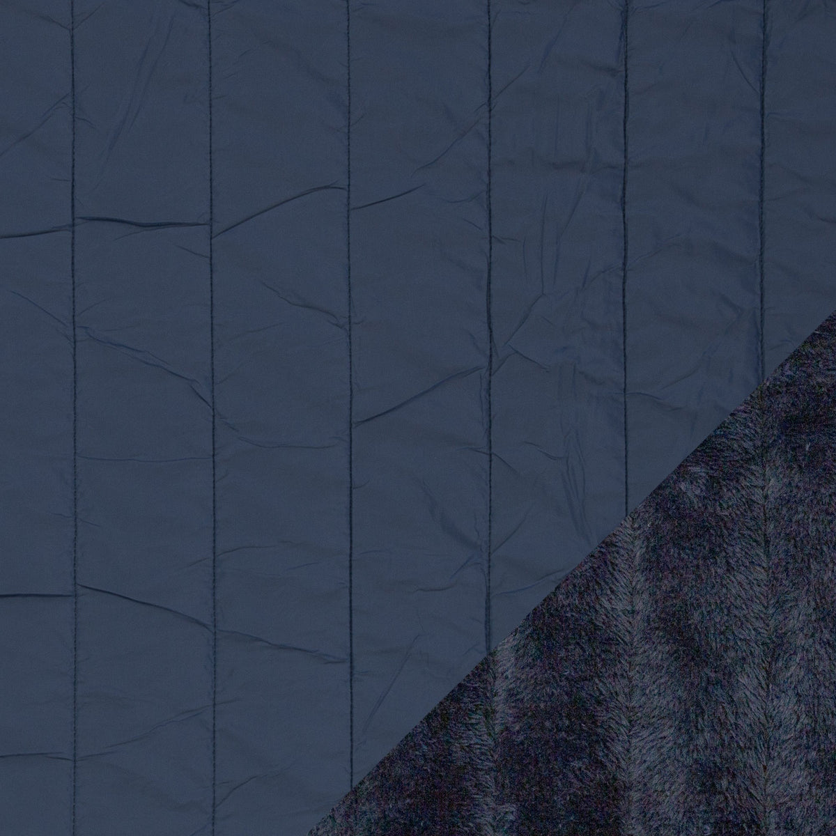 Image of quilted fabric with fleece lining - blue – available online at Šarlotes audumi