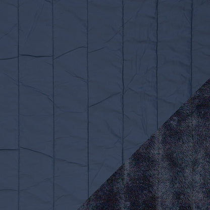 Image of quilted fabric with fleece lining - blue – available online at Šarlotes audumi
