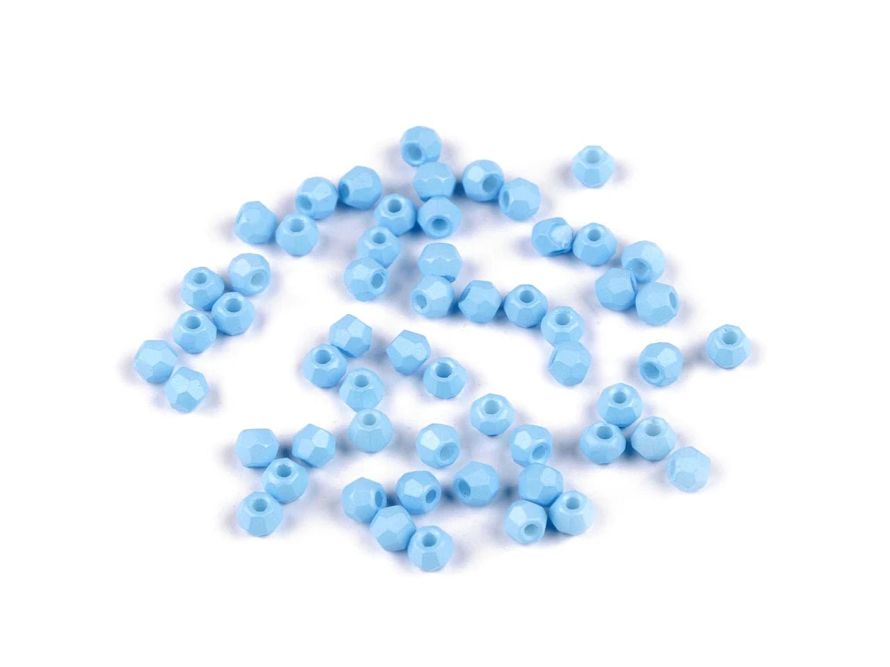 Perles de verre Ø4 mm 5 g – disponible chez Šarlotes audumi