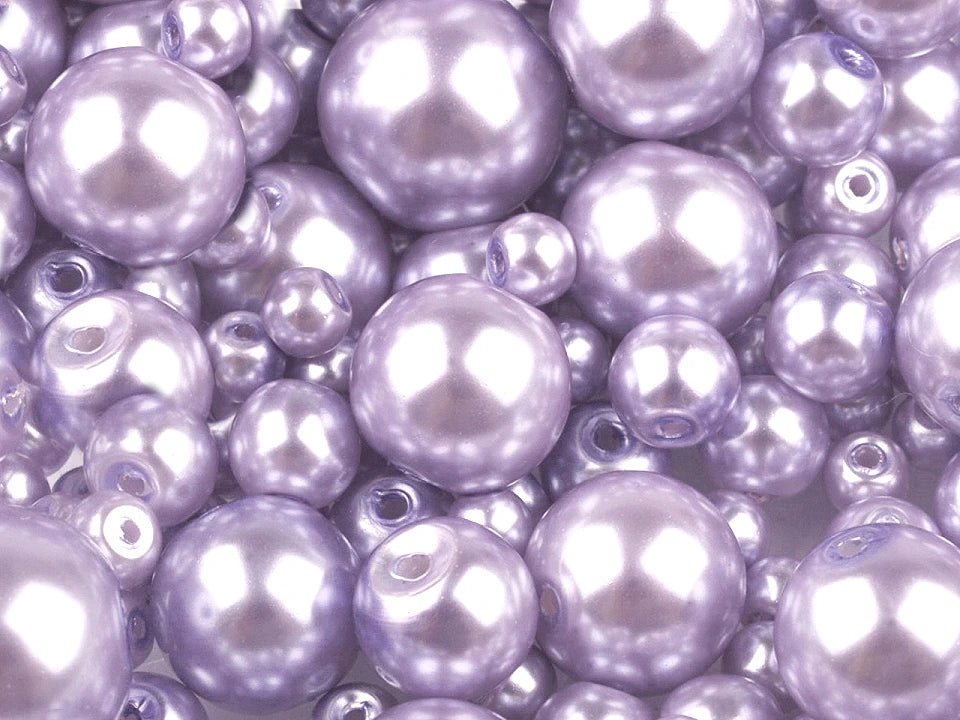 Perles en verre, Ø4–12 mm, tailles variées, 50 g - variantes de couleurs assorties