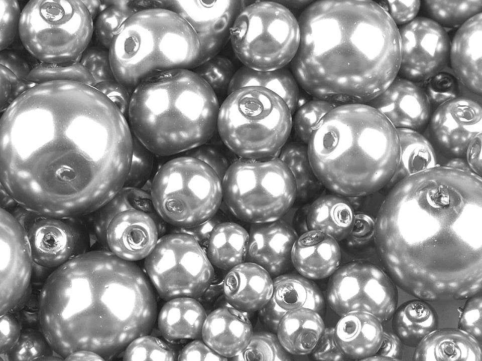 Perles de verre, Ø4–12 mm, tailles variées, 50 g - variantes de différentes couleurs
