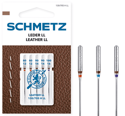Sewing machine needles for leather SCHMETZ LEATHER - No. 80/90/100 (5 pcs.)