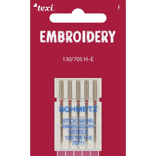 Šujmašīnu adatas izšūšanai SCHMETZ EMBROIDERY NEEDLES - Nr.75 (5gab.)