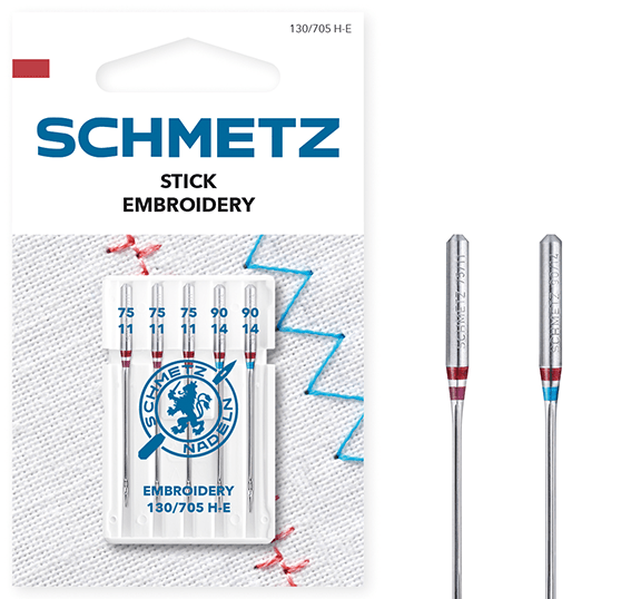 Image of SCHMETZ embroidery sewing machine needles - No. 75/90 (5 pcs) – available at Šarlotes audumi