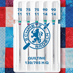 Image d'une aiguille de machine à coudre pour quilting SCHMETZ QUILTING - n°75/90 (5 pièces) – disponible chez Šarlotes audumi