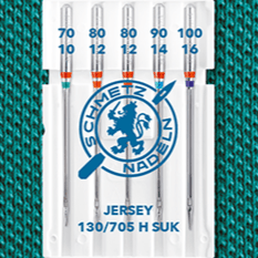 Aiguilles pour machine à coudre pour jersey SCHMETZ JERSEY - N°70/80/90/100 (5 pièces)