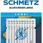 Šujmašīnu adatu komplekts SCHMETZ COMBI 10 TOPSTITCH/UNIVERSAL/JEANS/MICROTEX/STRETCH (10gab.)