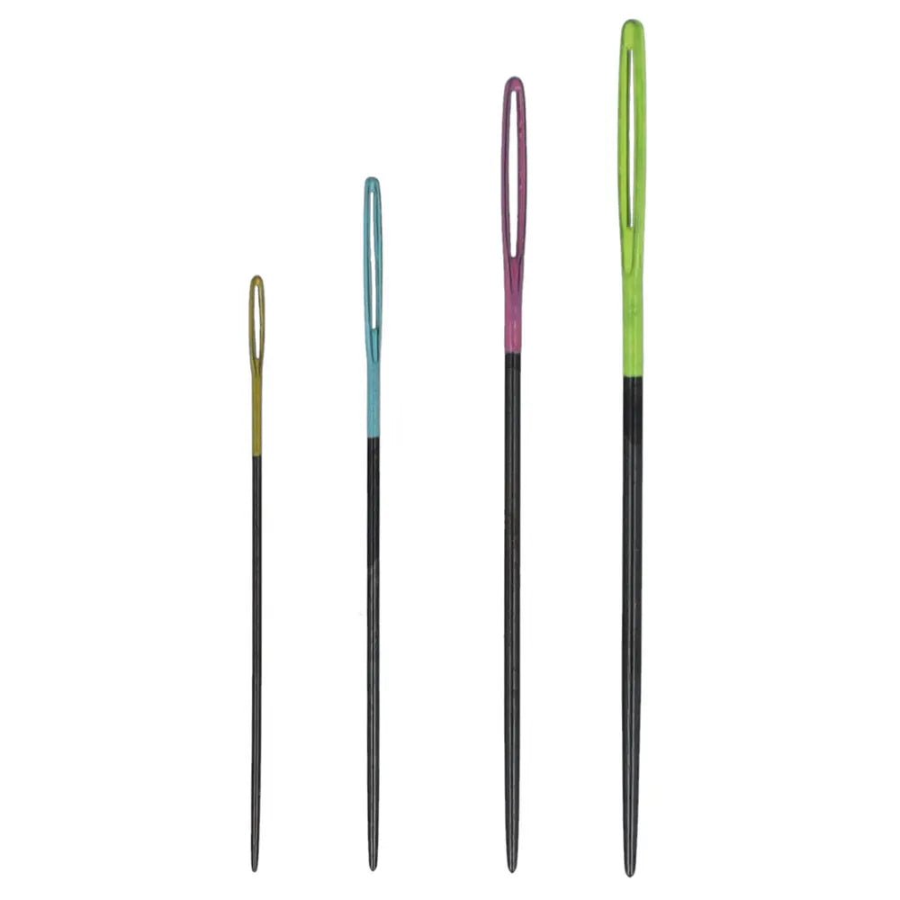 Image des aiguilles à coudre Pony Black Tapestry Needles — chas colorés, tailles 22–28, disponible chez Šarlotes audumi