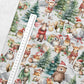 Cotton loop knit - animals in winter 250 g/m²